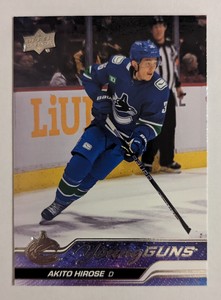 2023-24 UPPER DECK SERIES 1 HOCKEY BASE YOUNG GUNS AKITO HIROSE #242