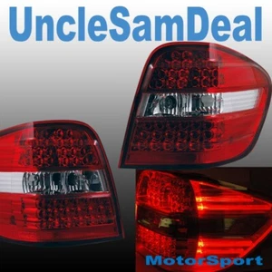 FOR 06-09 MERCEDES BENZ ML CLEAR LENS RED LED TAIL LIGHTS PAIR DIRECT FIT PAIR - Picture 1 of 1