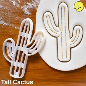 Tall Cactus cookie cutter | saguaro columnar cacti Cinco De Mayo Mexican party - Picture 1 of 4