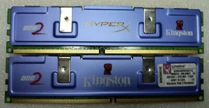 ✅Kingston DDR2 HyperX 1Gb (2x512Mb) Pc2-5400 - Imagen 1 de 2