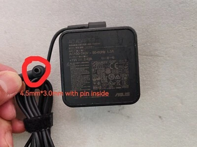 Adaptador de CA original 19V 3.42A 65W ADP-65GD D para portátil Asus Q524U pin de 4,5 mm Foto 1 de 4