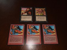 MTG Magic Bird Maiden x3, Erg Raiders & Hasran Ogress x1 Light Arabian Nights LP