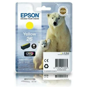 Cartucho de tinta genuina C13T26144010 amarillo Epson 26 serie oso polar T2614 - Imagen 1 de 1