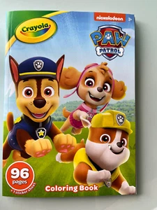 Libro para colorear Crayola Paw Patrol Nickelodeon 96 páginas nuevo más una hoja de pegatinas - Imagen 1 de 7