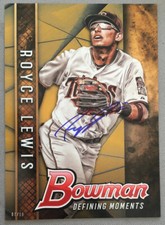 ROYCE LEWIS SIGNED 2017 BOWMAN DEFINING MOMENTS 5X7 /10 BECKETT AUTHENTIC AUTO
