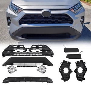 Faros antiniebla y cubierta de parachoques de parrilla inferior superior delantera para Toyota RAV4 2019-2023 - Imagen 1 de 11