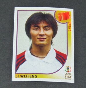 #211 LI WEIFENG CHINA CHINA???? PANINI FOOTBALL JAPAN KOREA 2002 FIFA WORLD CUP