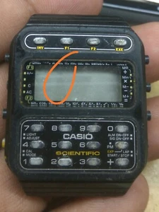 USED CASIO (197) CFX-20 SCIENTIFIC CALCULATOR DIGITAL WATCH FOR PARTS & REPAIRS - Picture 1 of 9