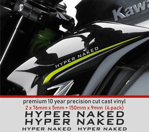 Calcomanía adhesiva HYPER NAKED vinilo premium 10 años SE ADAPTA A KAWASAKI YAMAHA (NO OEM) 4 - Imagen 1 de 3