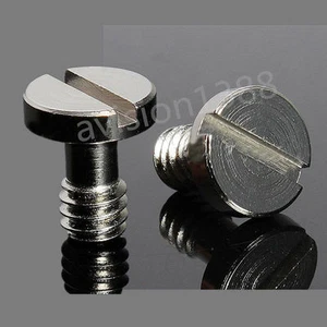 2x Captive 1/4" Tripod Monopod Quick Release (QR) Plate Arca Swiss Camera Screws - Picture 1 of 4