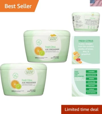 Ambientador sólido absorbente de olores, cítricos frescos, 20 onzas, paquete de 2 Foto 1 de 4