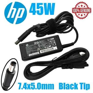 Genuine HP Elitebook Folio 9470m 9480m 45W AC Adapter Charger 7.4MM 744481-002 - Picture 1 of 5