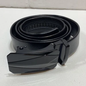 NEW - Black Pu Leather Adjustable Length Belt - Picture 1 of 6
