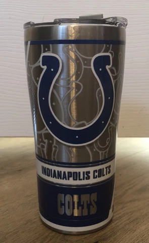 Indianapolis Colts football Nfl 20oz Tervis stainless tumbler with lid Cover