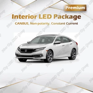 Equipamiento de luces LED interiores blancas Canbus para Honda Civic 2013-2018 2019 2020 - Imagen 1 de 12