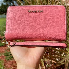 mk soft pink wallet