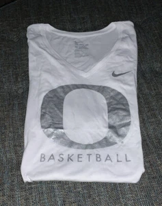 Neu mit Etikett Nike Oregon Ducks Basketball-T-Shirt Damengröße Large weiß J5 - Bild 1 von 8