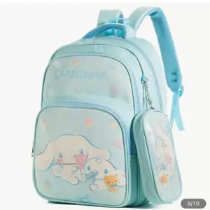Sanrio Cinnamoroll Blue BackPack Bag White Back To School Kawaii W Pencil Holder - Picture 1 of 6