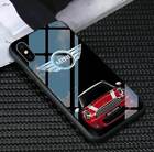 Mini Tempered Glass Car Case  Iphone 11 12 13 14 15 Pro Plus Max Cooper S Cover