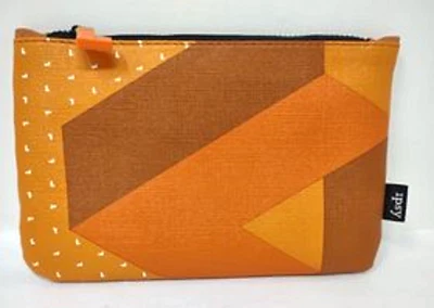 Bolsa de Maquillaje Ipsy Bolsa Naranja Cremallera Cierre Superior 2019 Tetris Foto 1 de 3