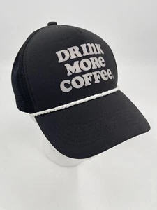 Dutch Bros Drink More Coffee Druckknopflasche Mütze schwarz & weiß gebraucht, in einwandfreiem Zustand - Bild 1 von 11