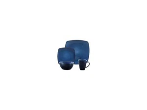 GIBSON 68632.16 SoHo Lounge Stoneware Blue16pc - Picture 1 of 12