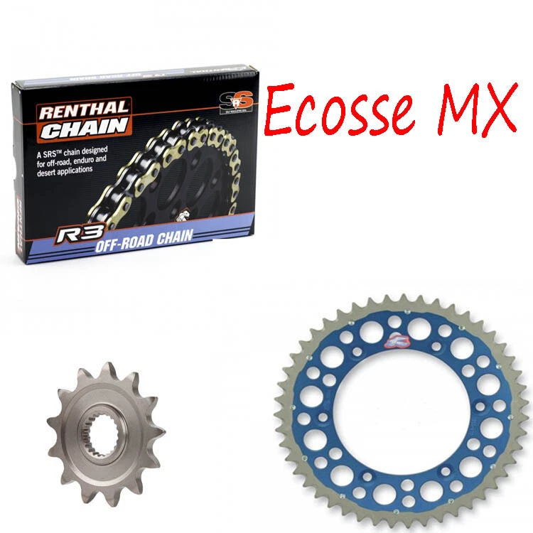 Yamaha YZ450F WR450F Renthal Gold R3 Oring Chain Twinring Sprocket Kit BLUE - Image 1 of 1