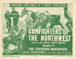 Gunfighters of the Northwest ORIGINAL US Lobby Title Card Clayton Moore  1954