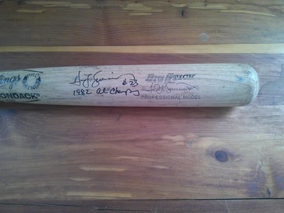 TED SIMMONS FIRMADO ST LOUIS CARDINALS JUEGO USADO BATE 1985 CERTIFICADO DE AUTENTICIDAD PSA/ADN GU9 Foto 1 de 4