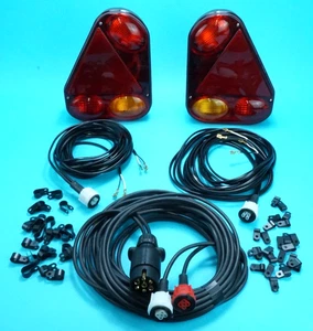 Radex 2900 Rear Trailer Lamps with 4m Harness with 2 x 4m Marker Looms - Picture 1 of 3