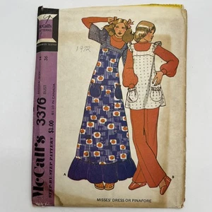 McCall’s 3376 Maxikleid oder Schürze Größe 14 Vintage 1972 ungeschnitten - Bild 1 von 3