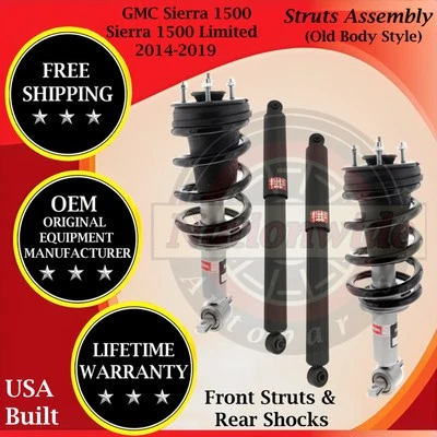 KYB OEM Front Strut & Rear Shock For 2014-2019 GMC Sierra 1500/1500 Limited - Изображение 1 из 4