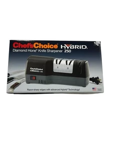Chef's Choice HYBRID 250 Diamond Hone Electric & Manual Knife Sharpener Knives - Picture 1 of 4