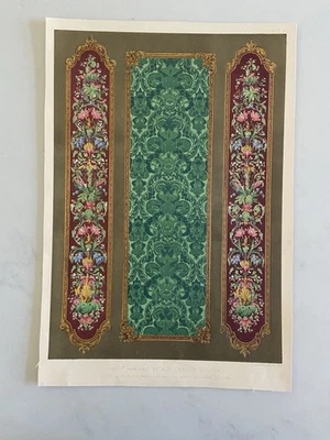 Antique Victorian Textile Print – Paper Hanging by Woollams of London (1852) - Image 1 of 4