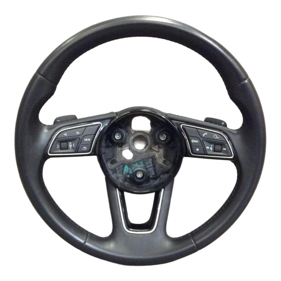 2018 Audi A4 Steering Wheel Black Leather N1f Paddle Shifters Bluetooth OEM Part Foto 1 de 4