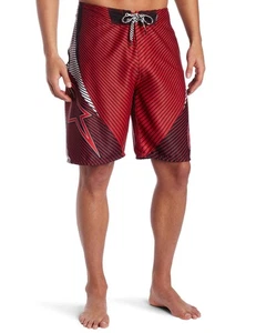 AlpineStars Faze Rival Bright Red Swim Trunks Boardshorts New Without Tags Sz 32 - Picture 1 of 2