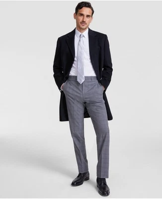 NEW! Michael Kors Men's Kavon Wool/Cashmere Blend Overcoat Black Size 44S $495 - Image 1 of 4