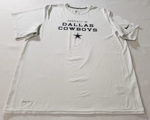 Nike Property of the Dallas Cowboys NFL Short Sleeve White Blue T-Shirt XXL * - Picture 1 of 6