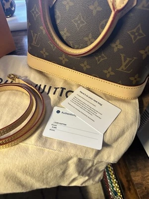 Louis Vuitton Alma Monogram Shoulder Bag BB Brown Canvas - Image 1 of 4