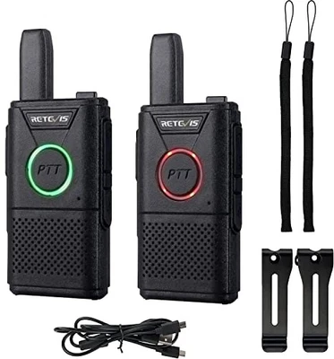 RT618 Walkie Talkie for Adults, Dual PTT PMR446 License Free 2 Way Radio - Image 1 of 4