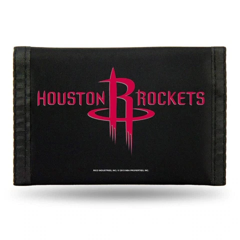 Houston Rockets Nylon Tri-Fold Wallet [NEW] NBA Trifold Vinyl Billfold ID Cover