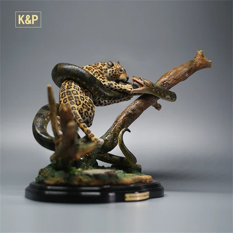 K&P 1/6 Anaconda VS Panthera Onca Scene Statue Collector Animal GK Decor Model Cover