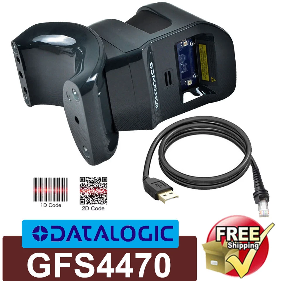 Datalogic Gryphon GPS4490-BK Omnidirectional 2D Barcode Scanner with USB Cable - Image 1 of 4