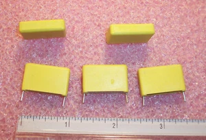 CANTIDAD (50) .47uf 250V 5% RADIAL DC POLICARBONATO METALIZADO CMKR474J250 SEACOR   - Imagen 1 de 2