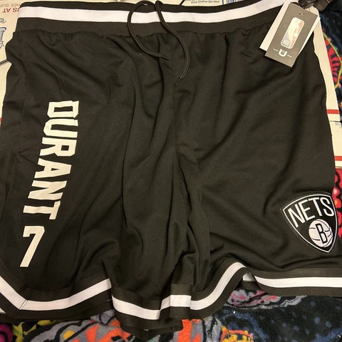 New Brooklyn Nets shorts size XXL kevin Durant #7 black white Cover