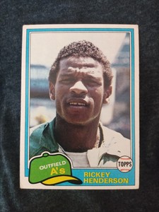 1981 Topps Rickey Henderson #261 HOF Oakland Athletics