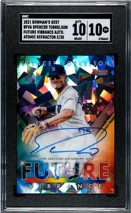 SPENCER TORKELSON 2021 Bowman's Best Atomic Future Vibrance RC AUTO #3/25 SGC 10 - Picture 1 of 2