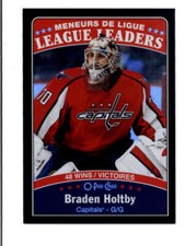 BRADEN HOLTBY 2016/17 O-PEE-CHEE #656 LEAGUE LEADERS BLACK #070/100 BC7795