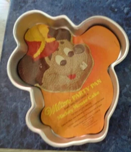 Cabeza de Mickey Mouse Wilton bandeja para pasteles 1976 aluminio con inserto Corea  - Imagen 1 de 2