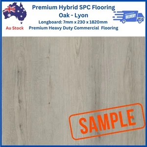 7mm Premium SPC Hybrid Flooring Lyon Oak Longboard 230mm x 1820mm - Picture 1 of 6